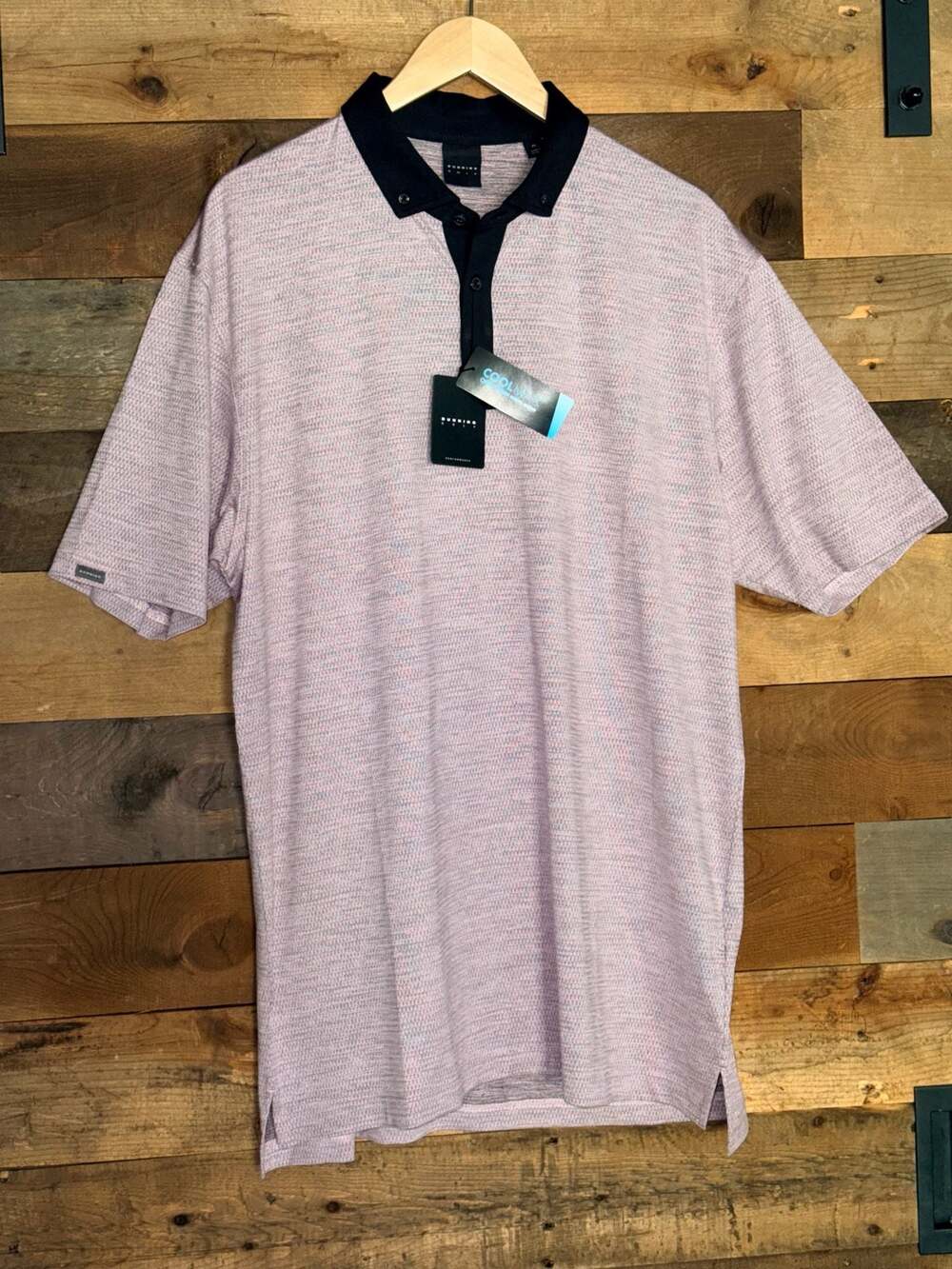Dunning Golf Men's Coolmax Performance Short Sleeve Polo XL Purple